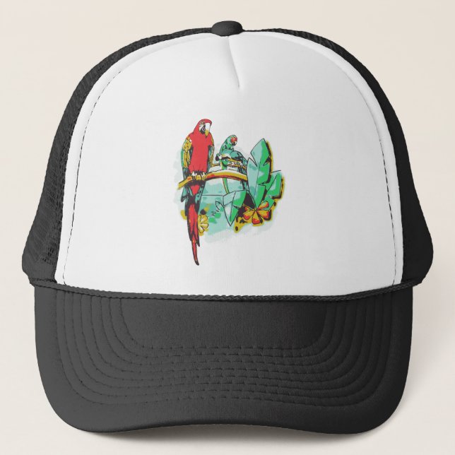 Parrot Trio Truckerkappe (Vorderseite)