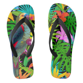 PARROT TROPICAL BIRD FLIP FLOPS