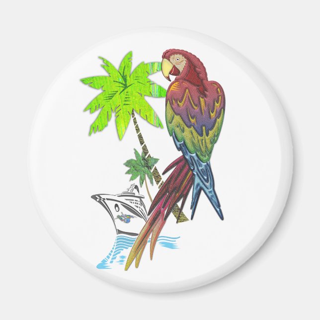 Parrot Tropical Cruise Magnet (Vorne)