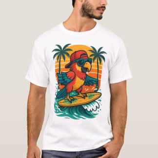 Parrot Tropical Vibes surfen T-Shirt