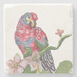 Parrot Tropischer Marmorboden Untersetzer