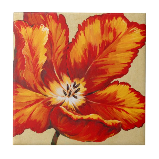 Parrot Tulip I Fliese (Vorderseite)