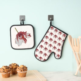 Parrot Tulip long Ofenhandschuh & Topflappen-Set