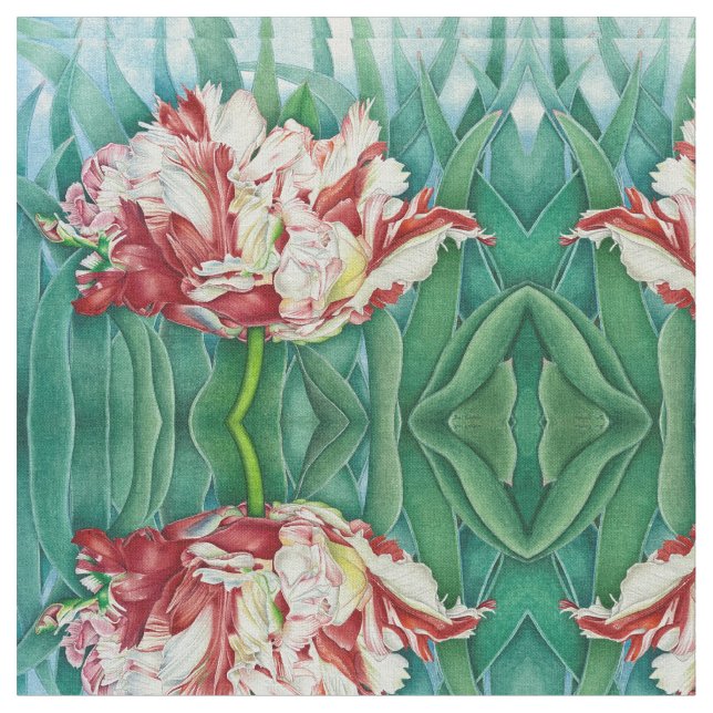 Parrot Tulip Stoff (Nahaufnahme)