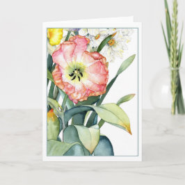 Parrot Tulip Wasserfarbe 12x18 Faltkarte Karte