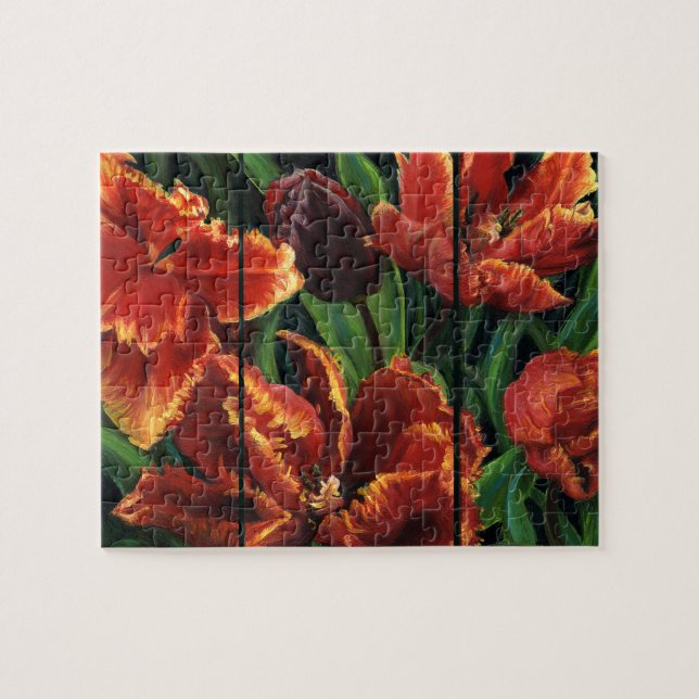 "Parrot Tulips Triptych" (Horizontal)