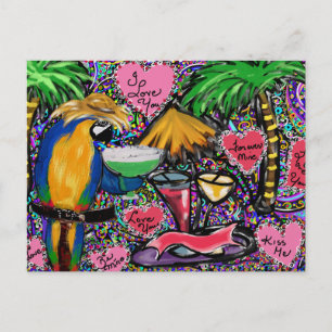 Parrot Valentine Postkarte