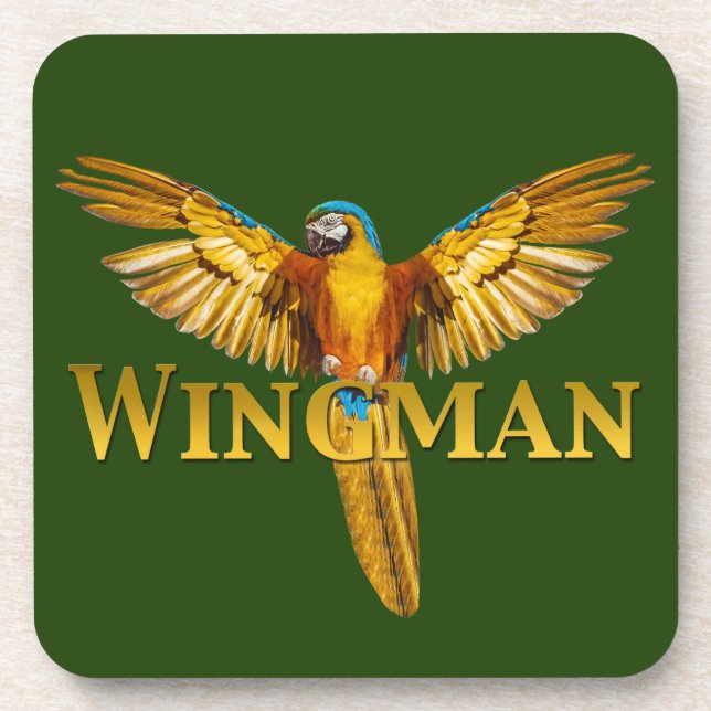Parrot Wingman Getränkeuntersetzer (Vorderseite)