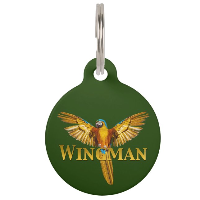 Parrot Wingman Haustiermarke (Vorderseite)