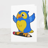 Parrot with Pencil