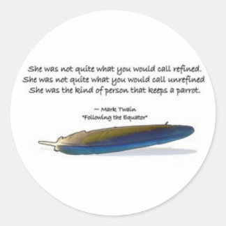 Parrot-Zitat Runder Aufkleber