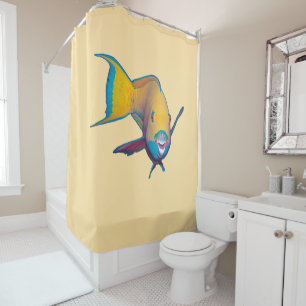 Parrotfish - Abstraktes Design - Aus dem Foto schn Duschvorhang
