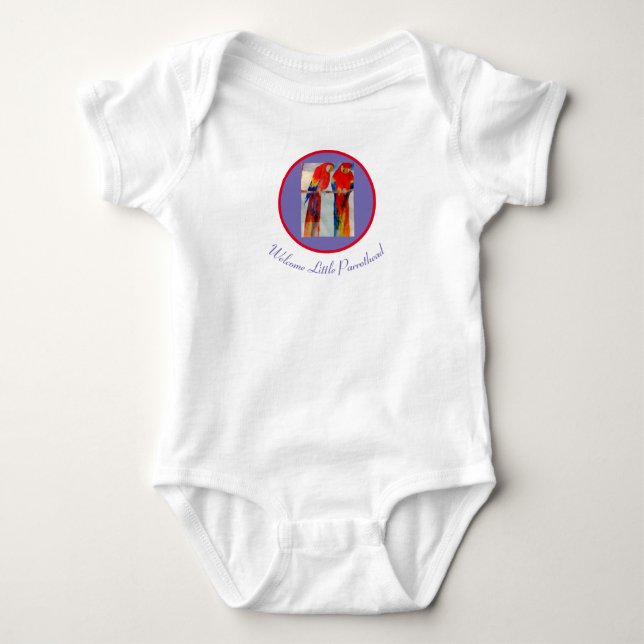 Parrothaar Baby Strampler (Vorderseite)