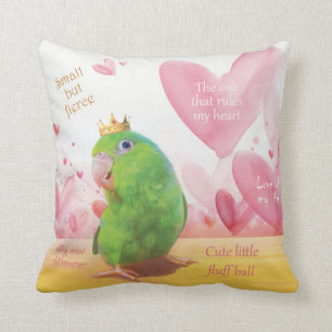 Parrotlet, König meines Herzens Kissen