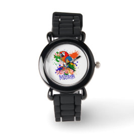 Parrots are colorful armbanduhr