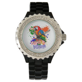 Parrots are colorful armbanduhr