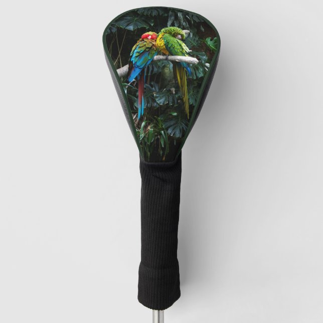 Parrots in einer Regenwaldfotografie Golf Headcover (Vorderseite)