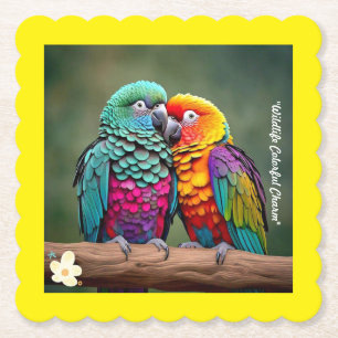 "Parrots in Paradies" Untersetzer