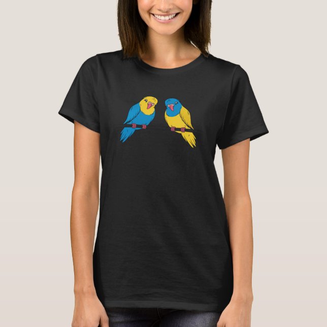 parrots peace love couple T-Shirt (Vorderseite)