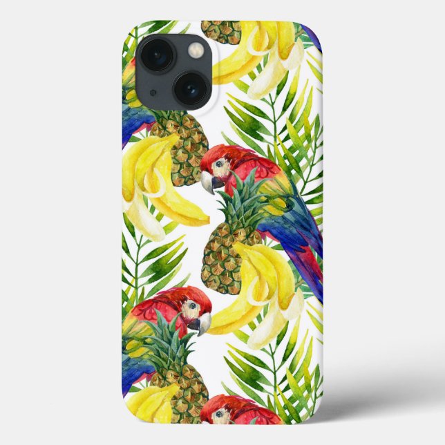 Parrots und Tropical Frucht Case-Mate iPhone Hülle (Rückseite)