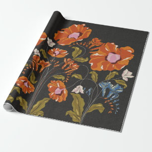 Parrott Paints Blooming Geschenkpapier