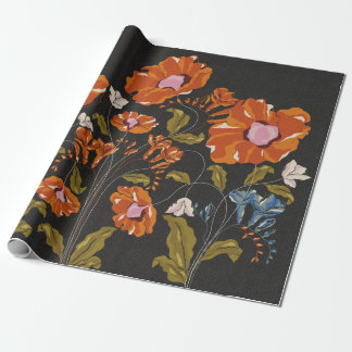 Parrott Paints Blooming Geschenkpapier