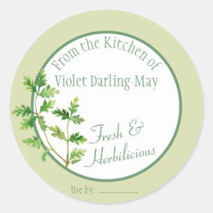 Parsley Herb - hausgemachte Backgeschenke Food Lab Runder Aufkleber