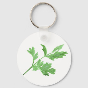 Parsley herb watercolour schlüsselanhänger