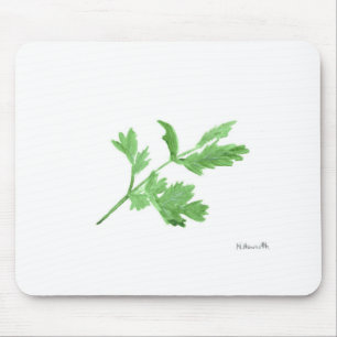 Parsley Kraut Wasserfarbe Mousepad
