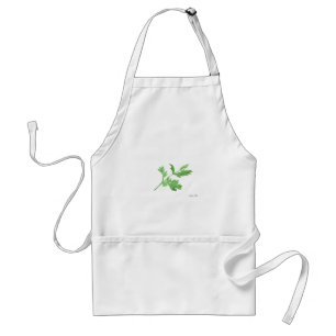 Parsley Kraut Wasserfarbe Schürze