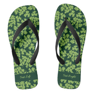 Parsley Pattern Flip Flops