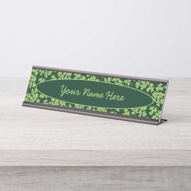 Parsley Pattern Schreibtischnamensplakette (Vorderseite )