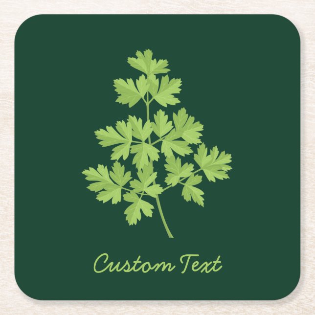 Parsley Rechteckiger Pappuntersetzer (Vorderseite)