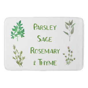 Parsley Sage Rosemary Thyme Herbal Design Bath Mat Badematte