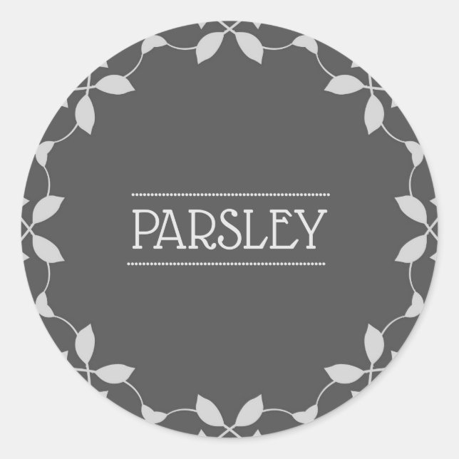 Parsley Spice Jar Sticker Labels (Vorderseite)