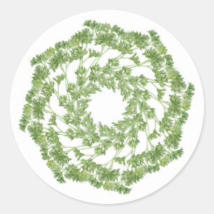 PARSLEY WREATH Kleine Round Stickers