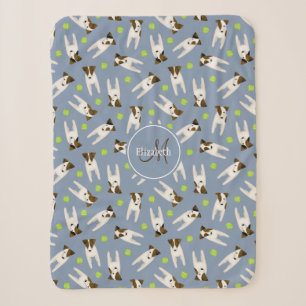Parson Jack Russell im Tennisball-Muster Sherpadecke