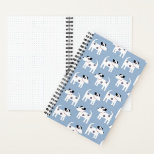 Parson Jack Russell Terrier Dog Pattern Blue Notizbuch