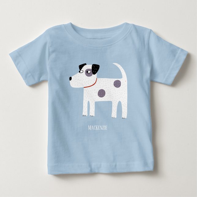Parson Jack Russell Terrier Dog Personalisiert Baby T-shirt (Vorderseite)