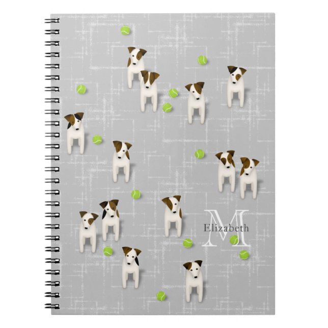 Parson / Jack Russell Terrier Hunde Tennisbälle Notizblock (Vorderseite)