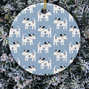 Parson Jack Russell Terrier Hundemuster Blau Keramik Ornament