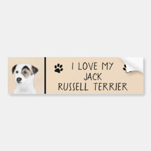 Parson Jack Russell Terrier Painting - Hund Art Autoaufkleber