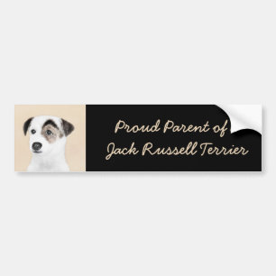 Parson Jack Russell Terrier Painting - Hunde Kunst Autoaufkleber