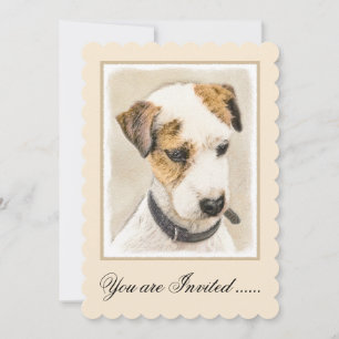 Parson Jack Russell Terrier Painting - Hunde Kunst Einladung