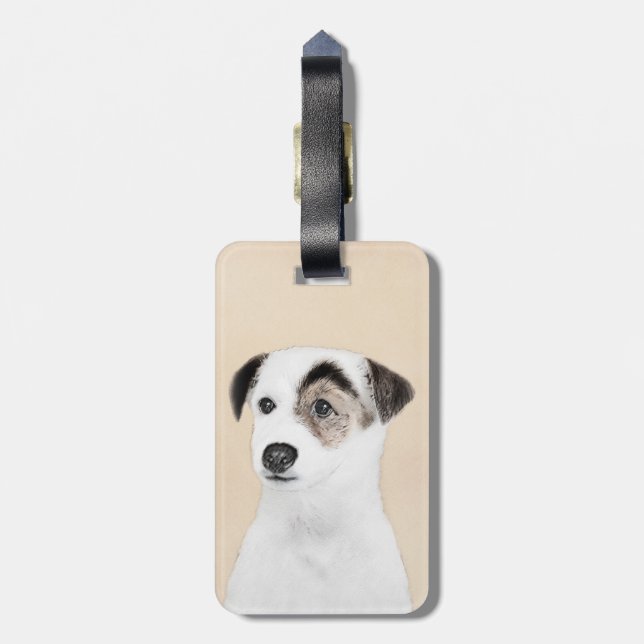 Parson Jack Russell Terrier Painting - Hunde Kunst Gepäckanhänger (Rückseite vertikal)
