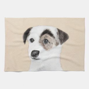 Parson Jack Russell Terrier Painting - Hunde Kunst Geschirrtuch
