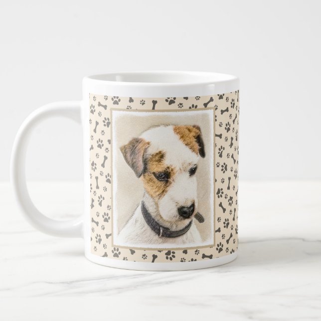 Parson Jack Russell Terrier Painting - Hunde Kunst Jumbo-Tasse (Links)