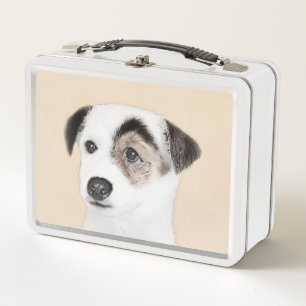 Parson Jack Russell Terrier Painting - Hunde Kunst Metall Brotdose