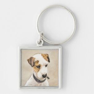 Parson Jack Russell Terrier Painting - Hunde Kunst Schlüsselanhänger