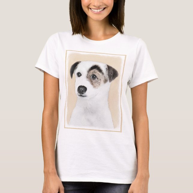 Parson Jack Russell Terrier Painting - Hunde Kunst T-Shirt (Vorderseite)